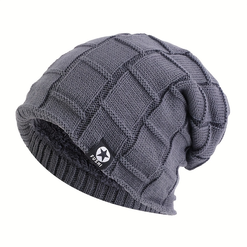 Gorro De Punto De Invierno Suave Y Cálido Unisex Con Dobladillo En