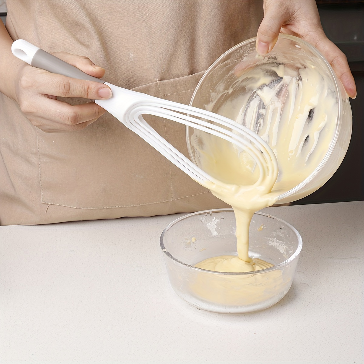Whisk 2-In-1 Collapsible Balloon and Flat Whisk Silicone Coated