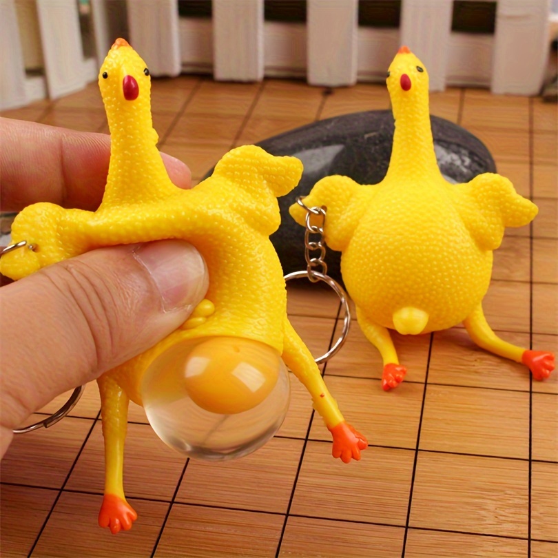5pcs Yellow Round Vomiting & Sucking Lazy Egg Yolk Vent Stress Tricky Game  Relief Toys,The Puking Egg Tiktok Vomiting Disgusting Egg Yolk Ball Toy
