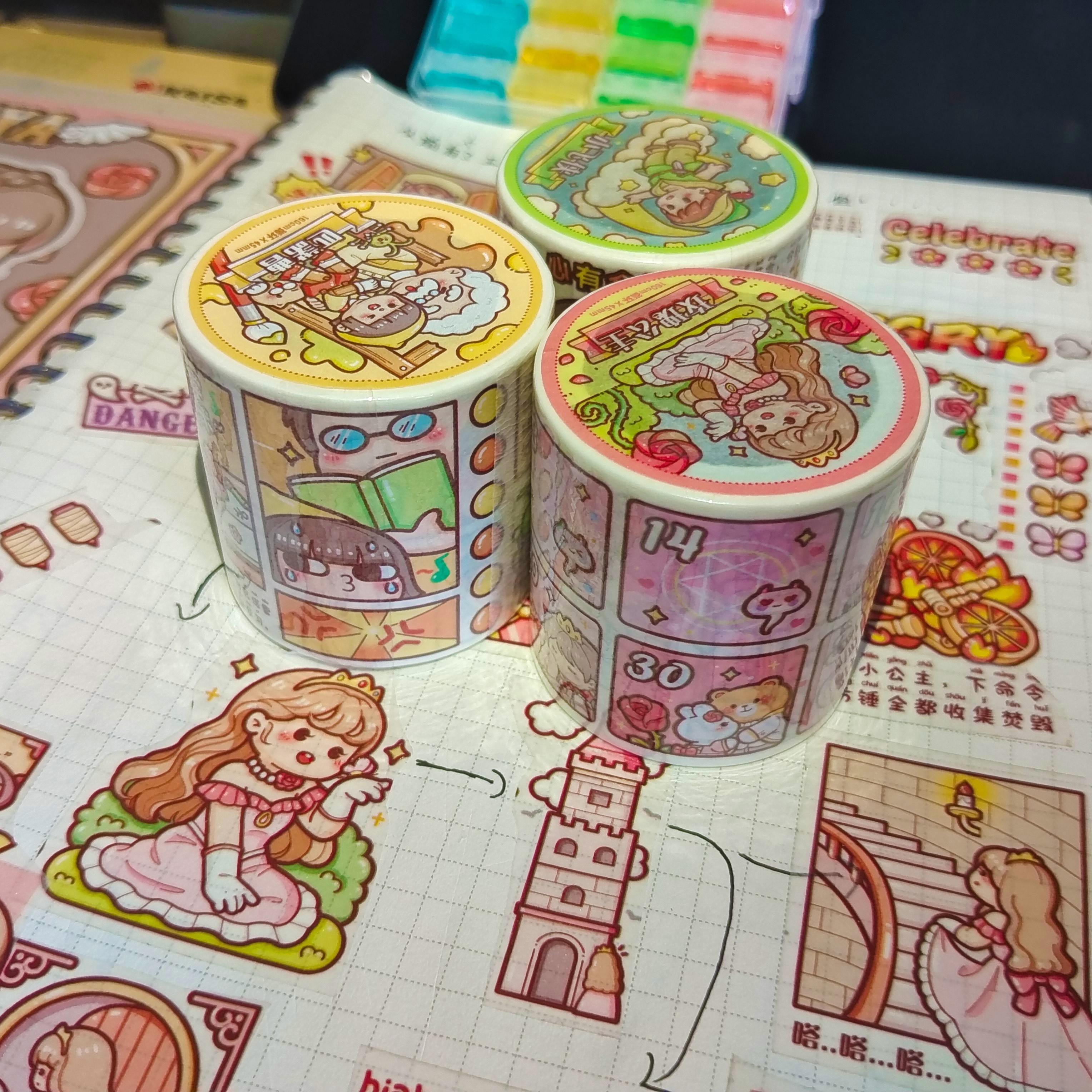 Adorable Cartoon Washi Tape - Perfect For Kpop Crafts, Diy