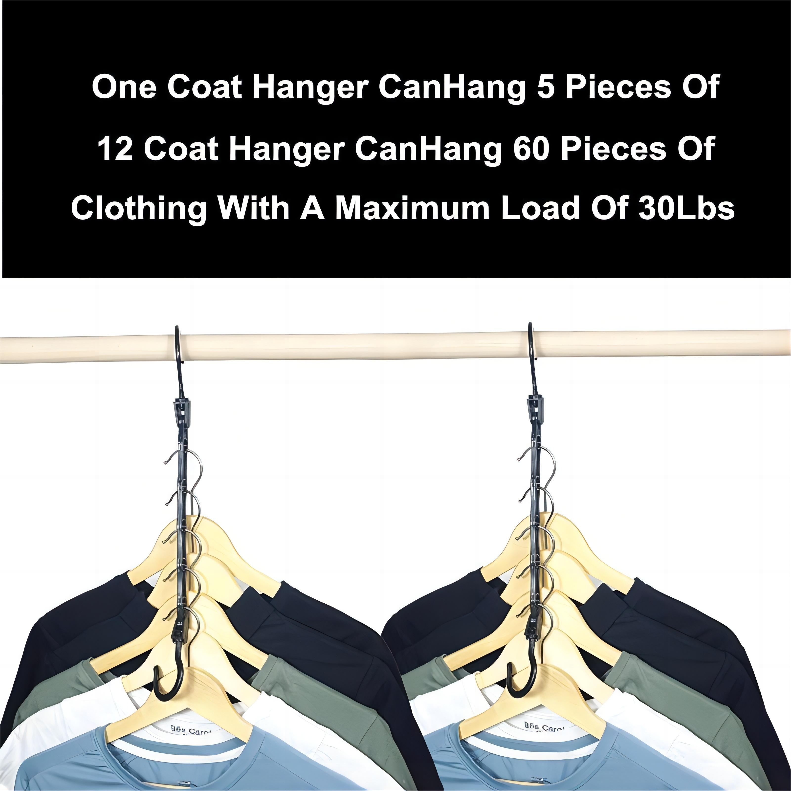 Multiple Shirt Hangers In One Space Saving Plastic 5 Pack Durable