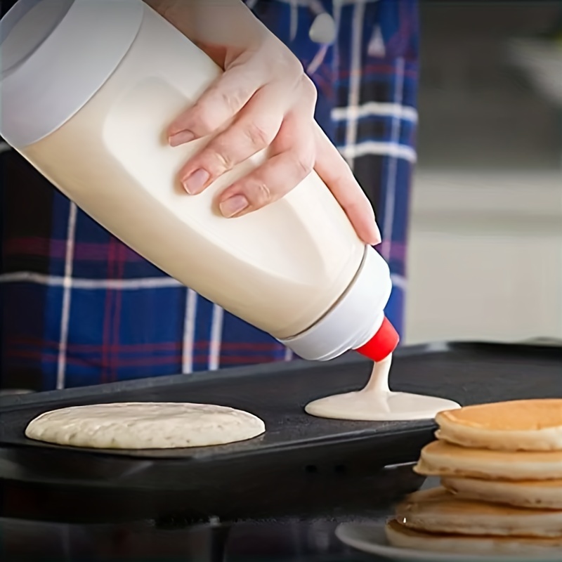 

1pc, Pancake Batter Bottle, Battler Mixer With Blenderball Wire Whisk, Pancake Batter Dispenser Bottle For Baking Pancakes, Cupcakes, Muffins, Crepes, And More