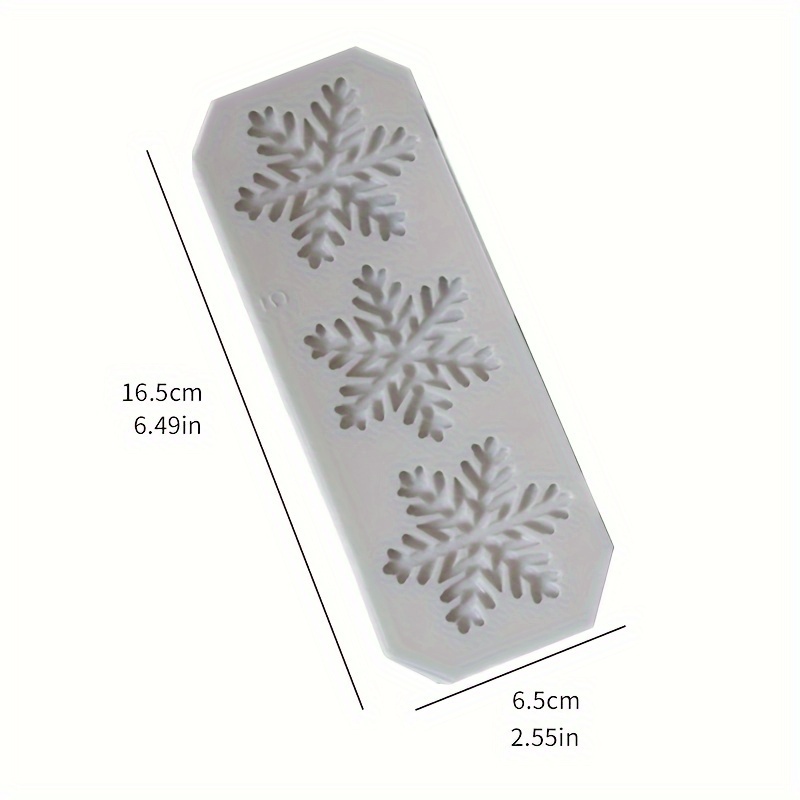 1pc, Multiple Christmas Snowflake Cake Decoration Mold Fondant Chocolate  Mousse Silicone Mold.