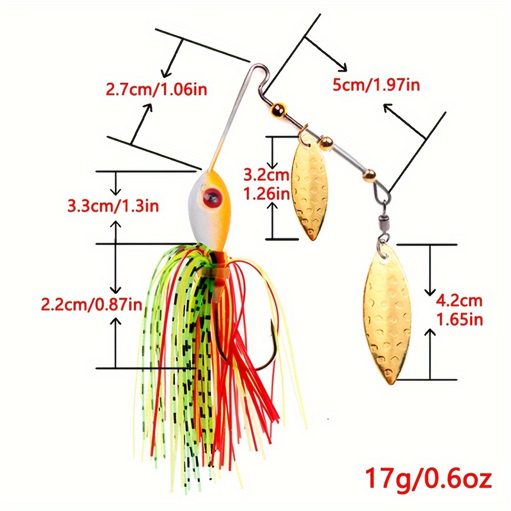 Rotating Metal Spinner Fishing Lure Product features: ○ It creates  life-like swimming action in water. ○ Smooth and rapid diving ac