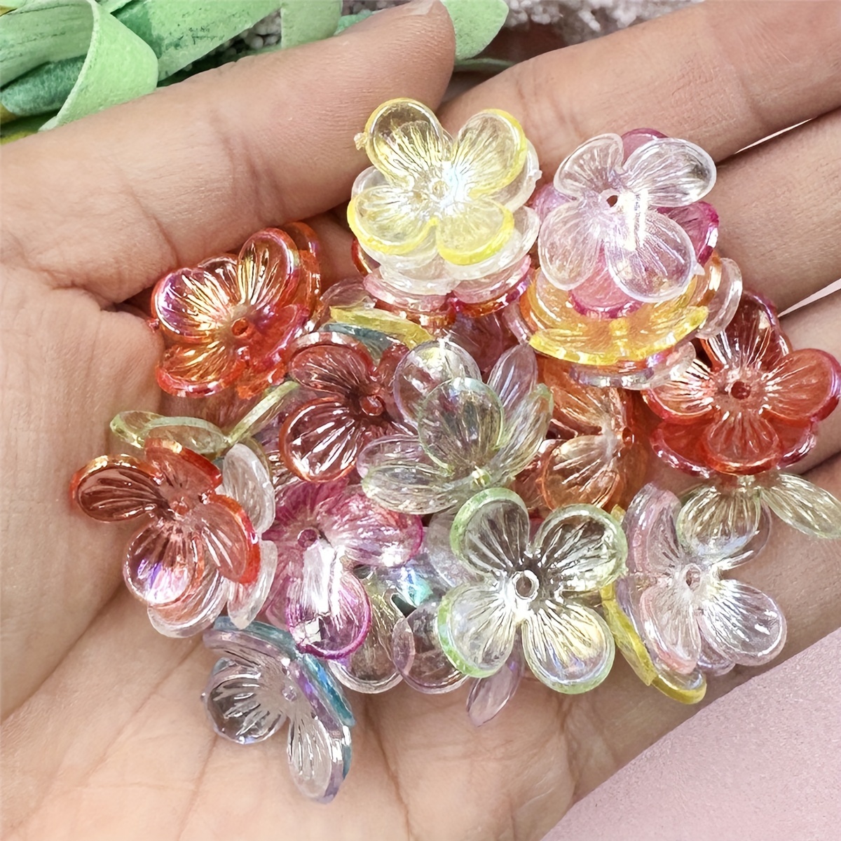 Mini Acrylic Beads for Jewelry Making Bracelets 100 pcs