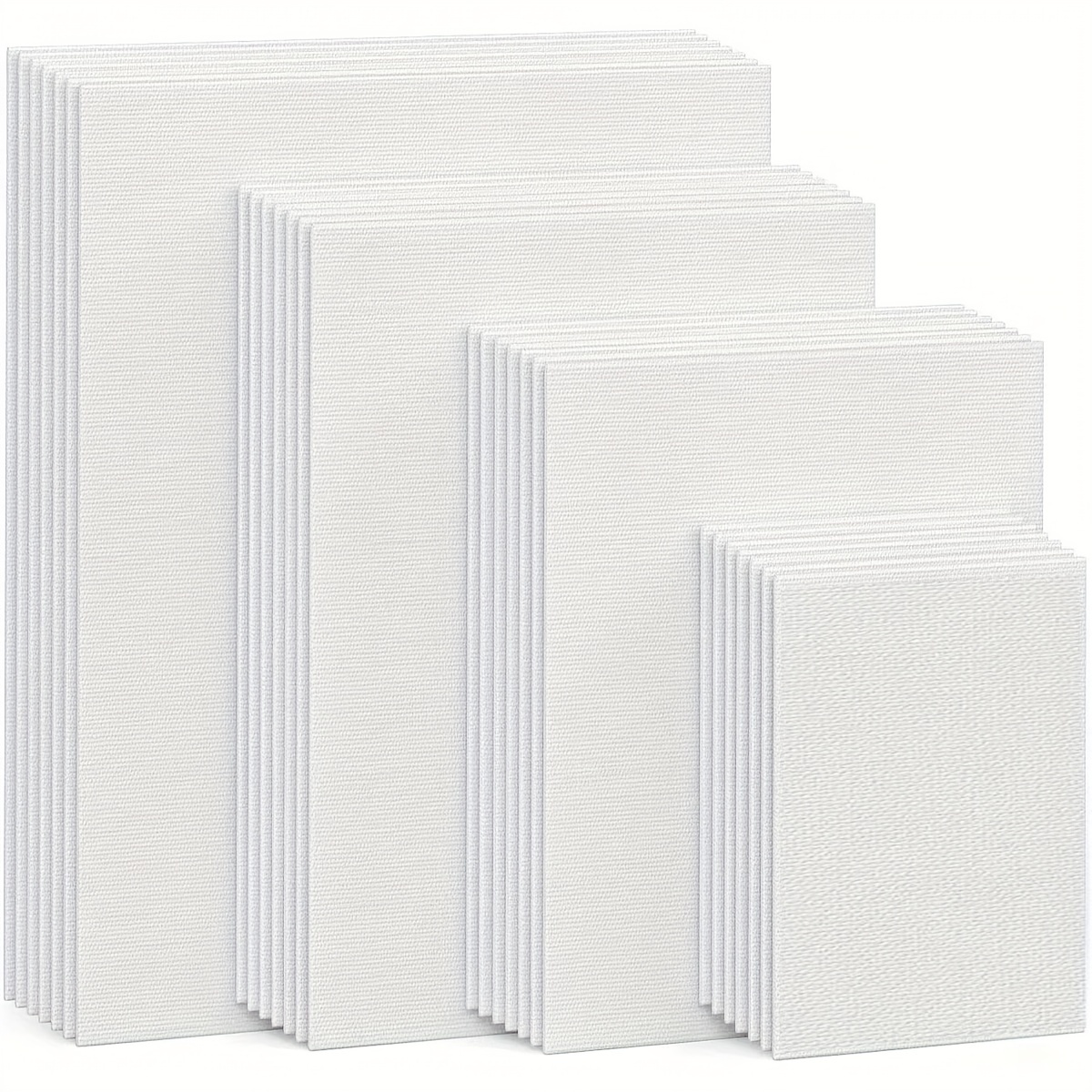 12pcs Canvas Boards For Painting, 8 X 10 Inch (20 X 25 Cm) Paint Canvases  For Painting, 100% Cotton Blank White Art Canvas Boards, 8 Oz Gesso-Primed