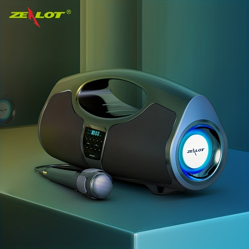 ZEALOT Altavoces Bluetooth, altavoz portátil de 75 W, altavoz impermeable  IPX6 para exteriores con batería grande de 14,400 mAh, tecnología BassUp