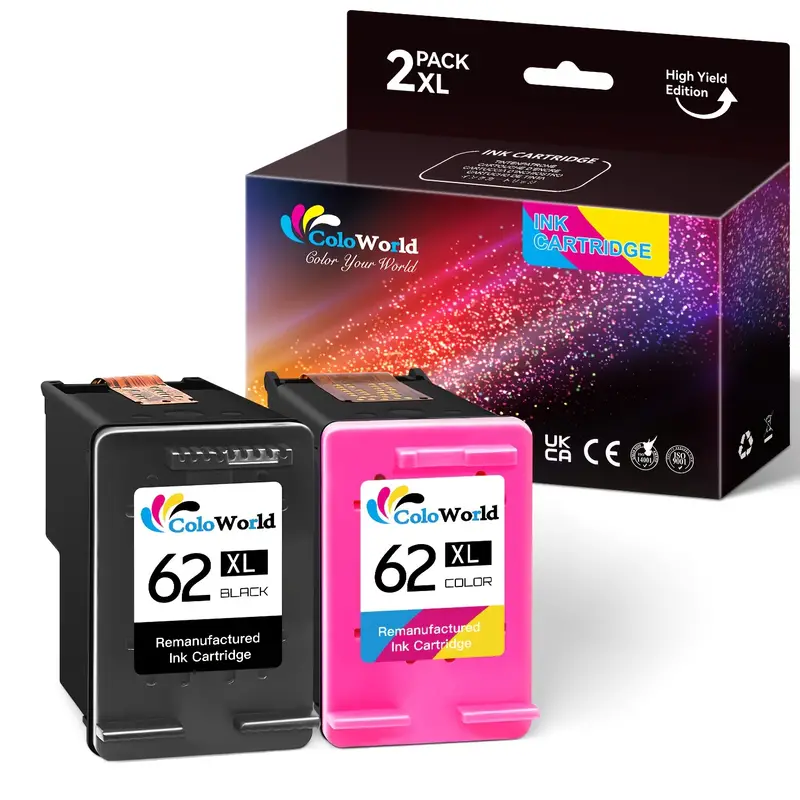 62xl Ink Cartridges Replacement For 62 Xl Work For - Temu