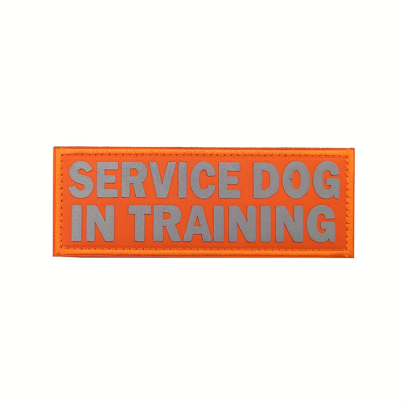 IN TRAINING Reflective IR Emblem Hook Fastener Patch SERVICE DOG Badge  Morale Sew On Patches Badge for Dog Harness