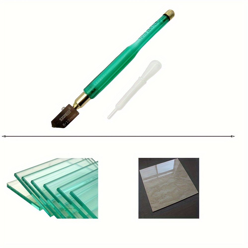 1 Piece Pistol Grip Oiled Glass Cutter Stained Glass Cutting Art Tool 3-12mm