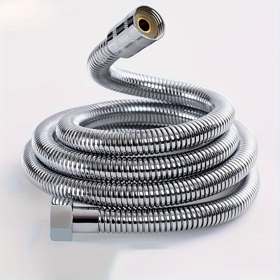 

1pc Stainless Steel Encrypted Washed Shower Hose, Explosion-proof Shower Head Water Pipe, Metal Hose, 1.5m*2m*3m/59.06inch*78.74inch*118.11inch