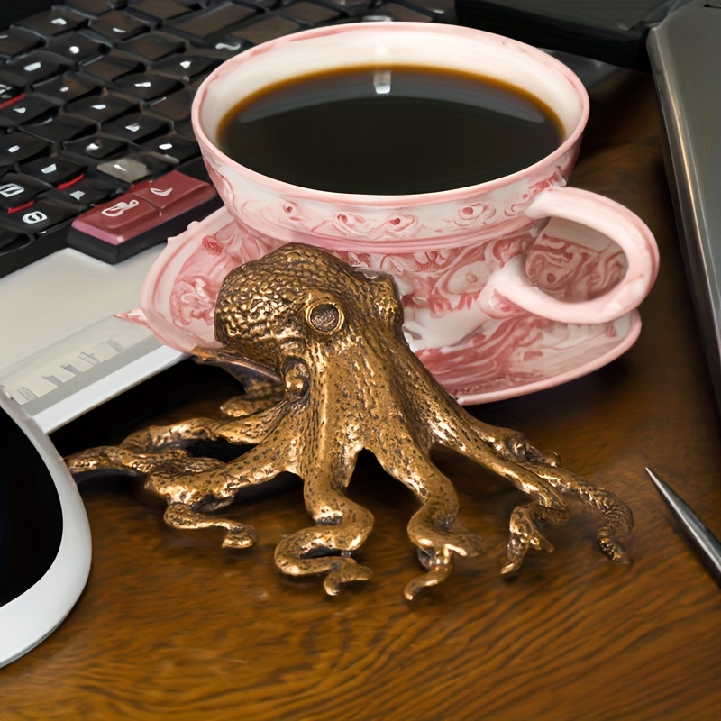 Antique Brass Octopus Ornament Add A Touch Elegance Home - Temu