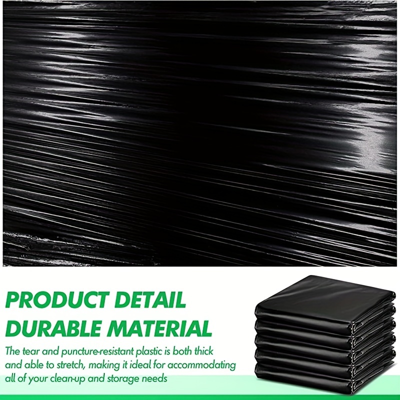 Extra Large Trash Bags Black Heavy Duty Garbage Bags Thick - Temu