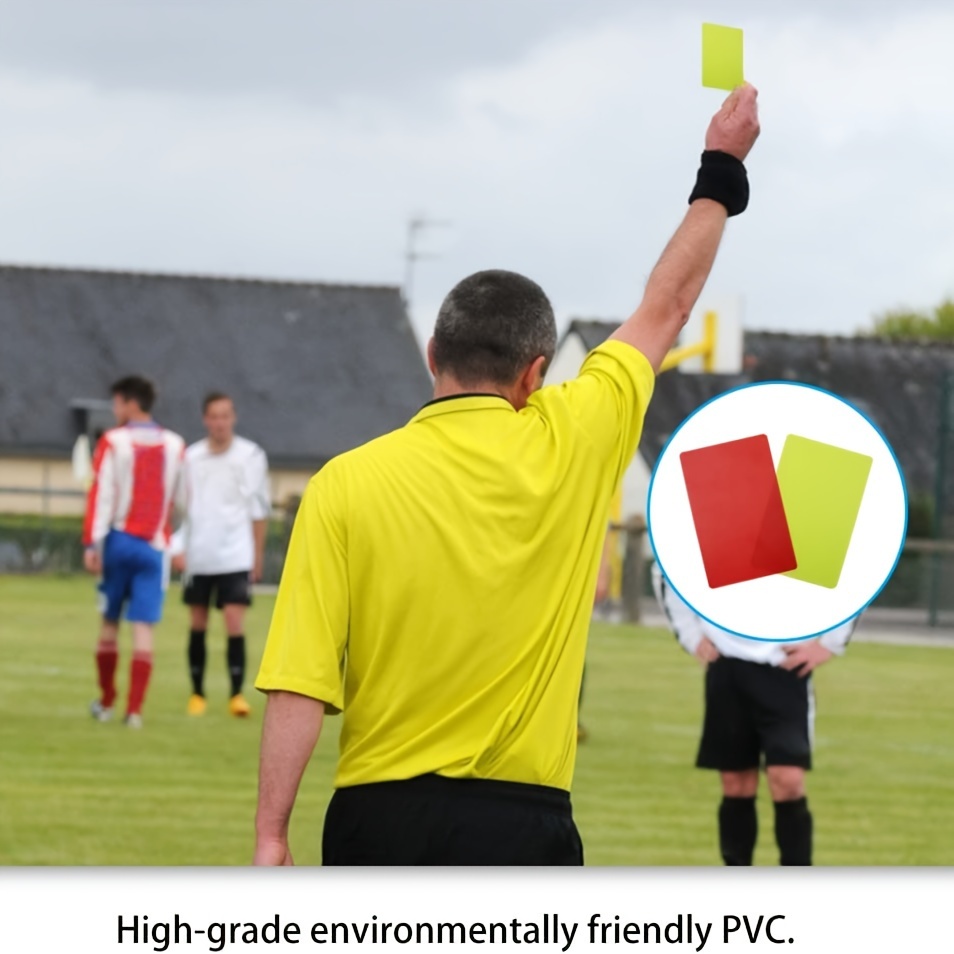  Juego de 2 tarjetas de árbitro de fútbol, juego de tarjetas  rojas y amarillas, juego de fútbol, herramienta de árbitro para  entrenamiento : Deportes y Actividades al Aire Libre