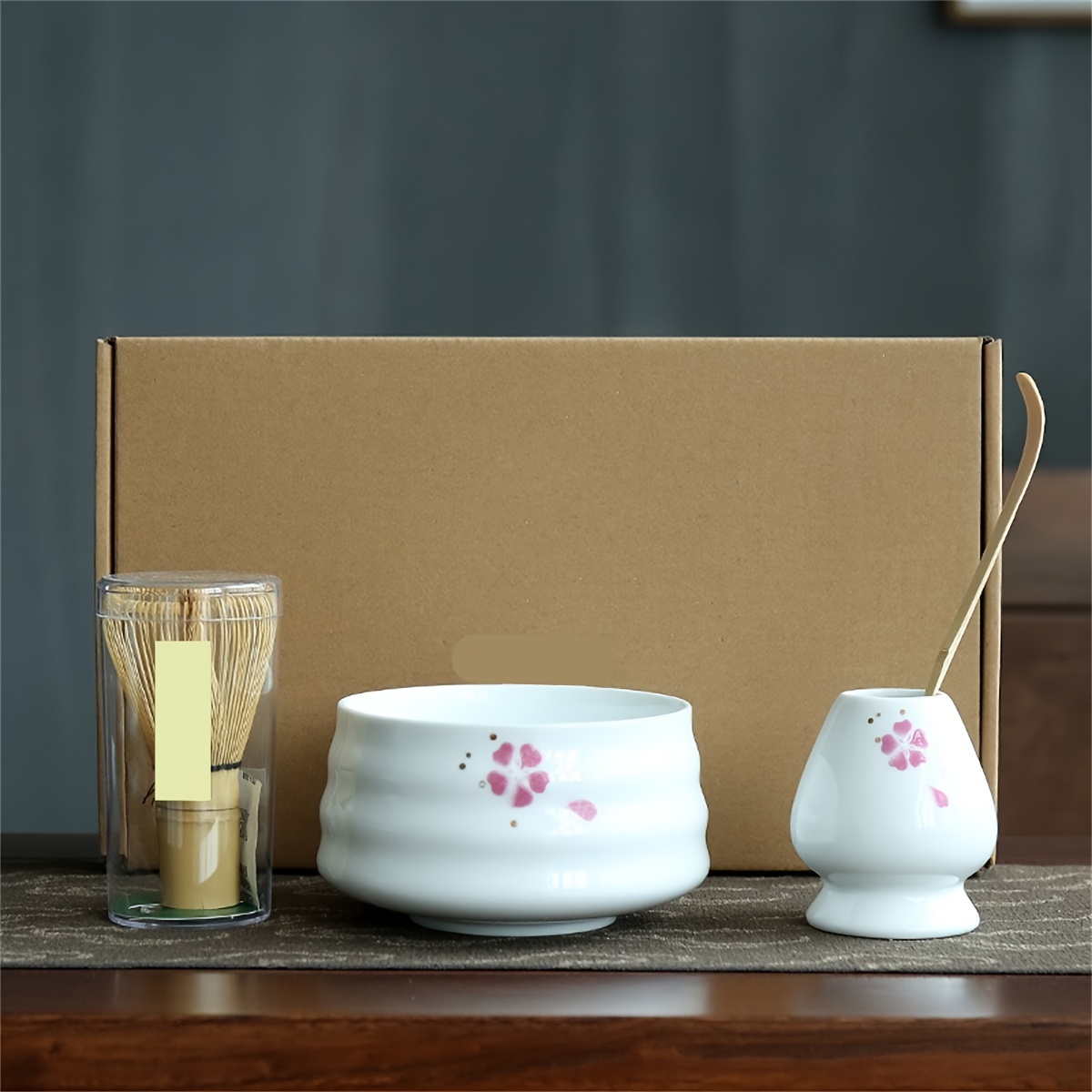 MATCHA Kit complet en céramique pour le thé matcha - thé japonais - Bleu