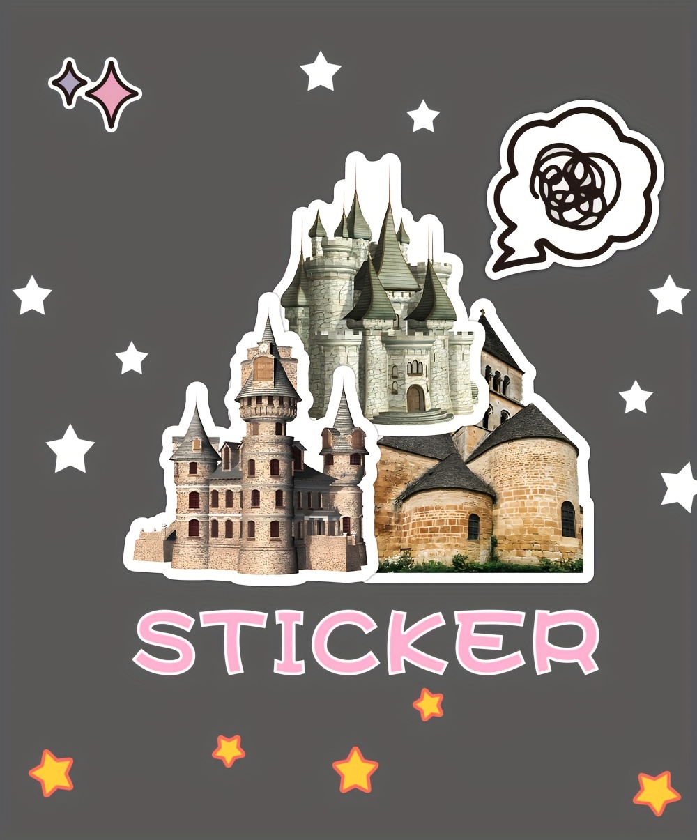 Building Series Stickers Suitable For Decorating Mobile - Temu