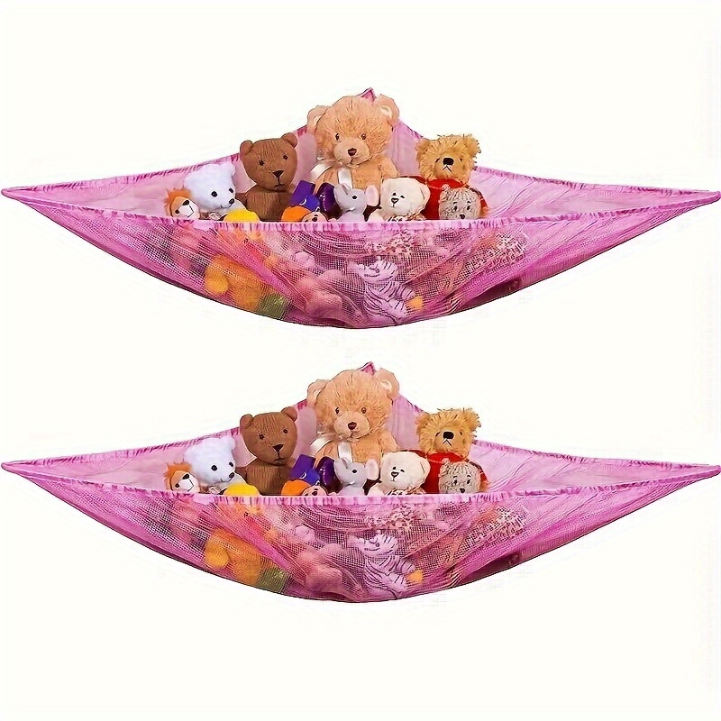 Twolf 1pc Triangle Toy Net Pocket, Plush Toy Storage, Wall Corner Hanging  Cotton Rope, Hand Woven Toy Hammock