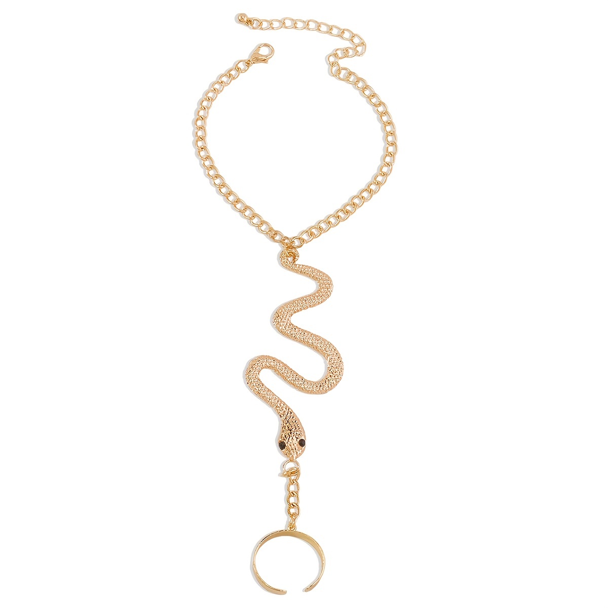 Gothic Exaggerated Snake Link Bracelet for Women