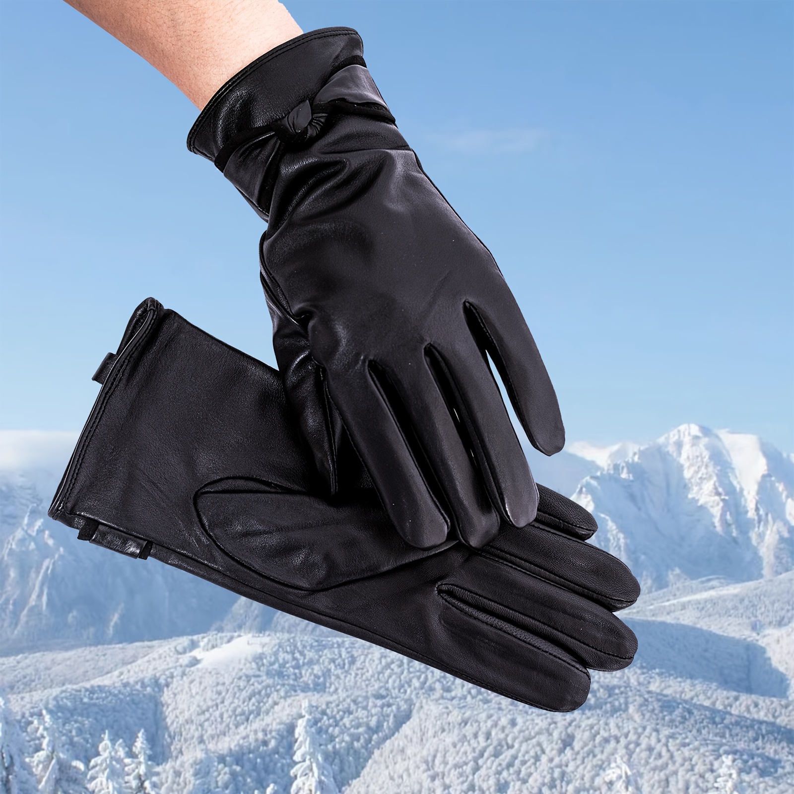 Winter Warm Bowknot Ladies Driving Gloves For Women Fashionable