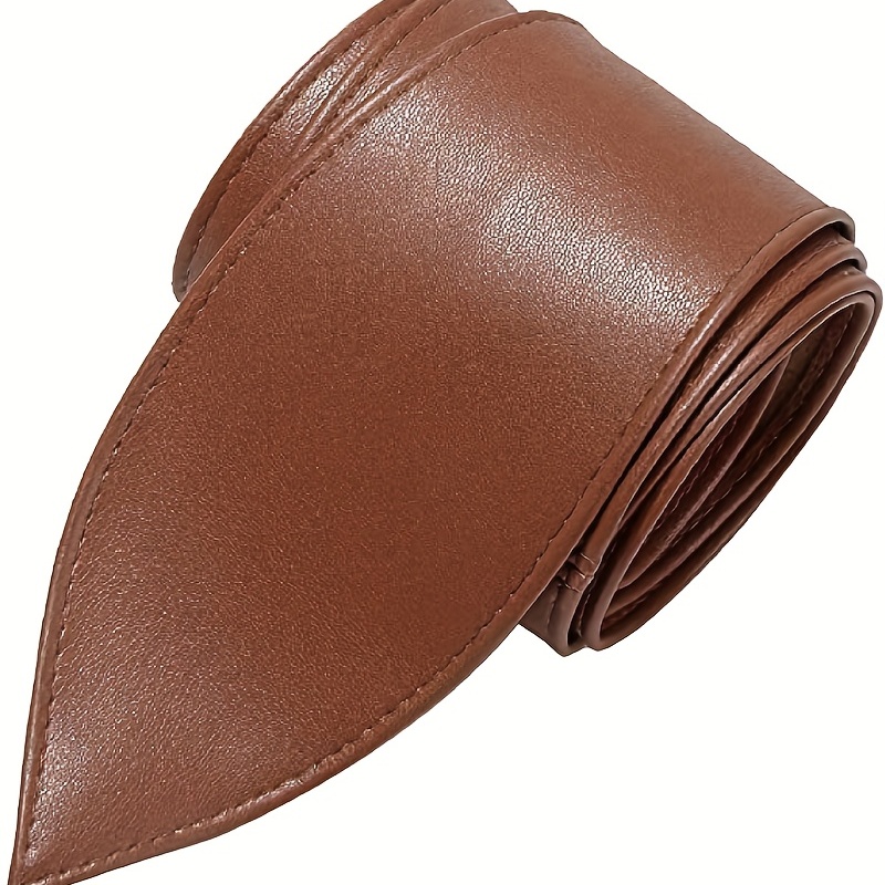 Tan Leather Vlisco Wax Print Obi Belt l Leather Ankara Corset Belt