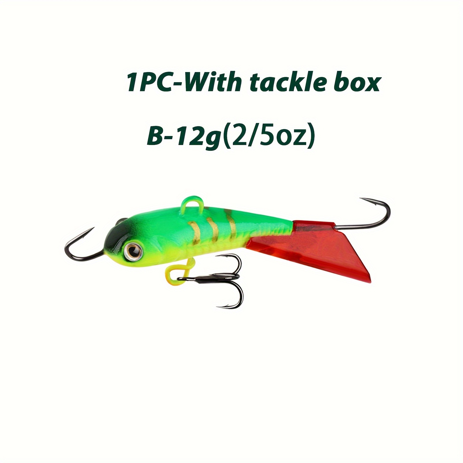 12Pcs Winter Ice Fishing Lure ice jigs for Crappie Bass Panfish 1.2g-2.6g  Artificial bait Hard Jig Head Hooks Fishing Kit