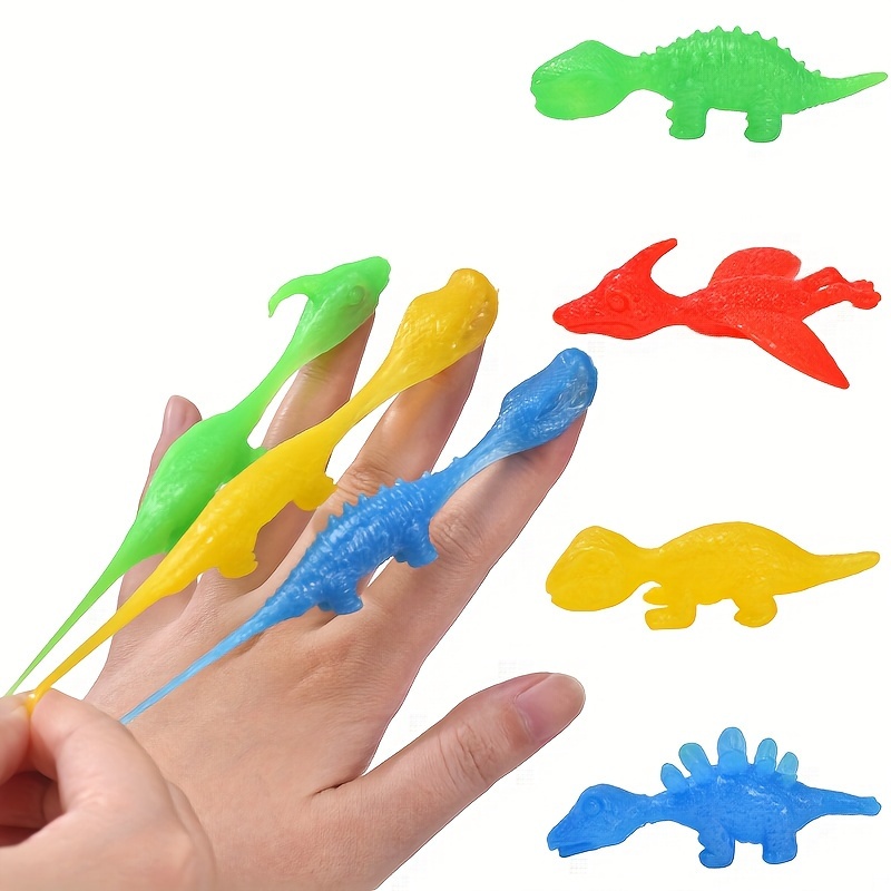 6Pcs Slingshot Dinosaur Finger Toys Catapult Toys Funny