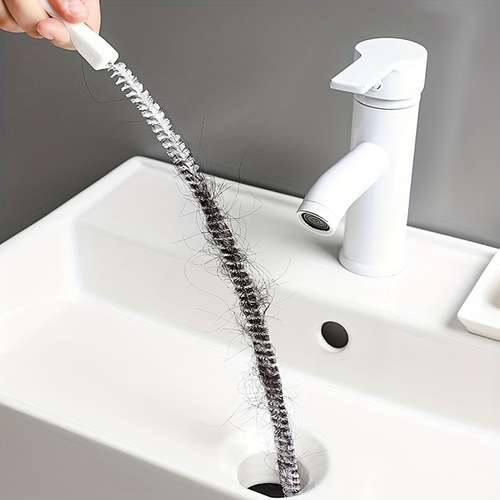 1pc Sewer Dredging Tool, Sink Drain Overflow Cleaning Brush, Household Sewer Hair Catcher
