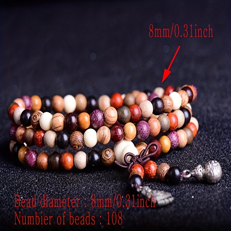 Precious Mahogany 108 Buddhist Beads Hand String Yoga - Temu Canada