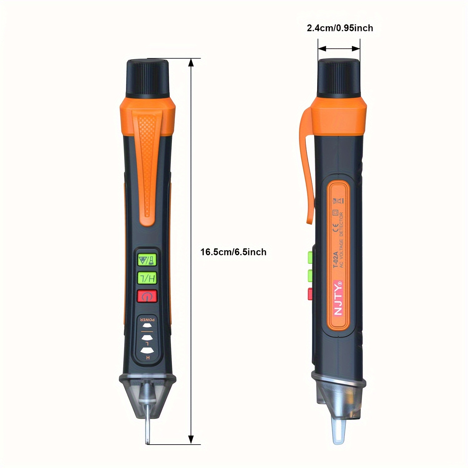 1pc non contact voltage tester 12 1000v ac voltage tester pen circuit tester electric indicator wall tool with flashlight buzzer details 3