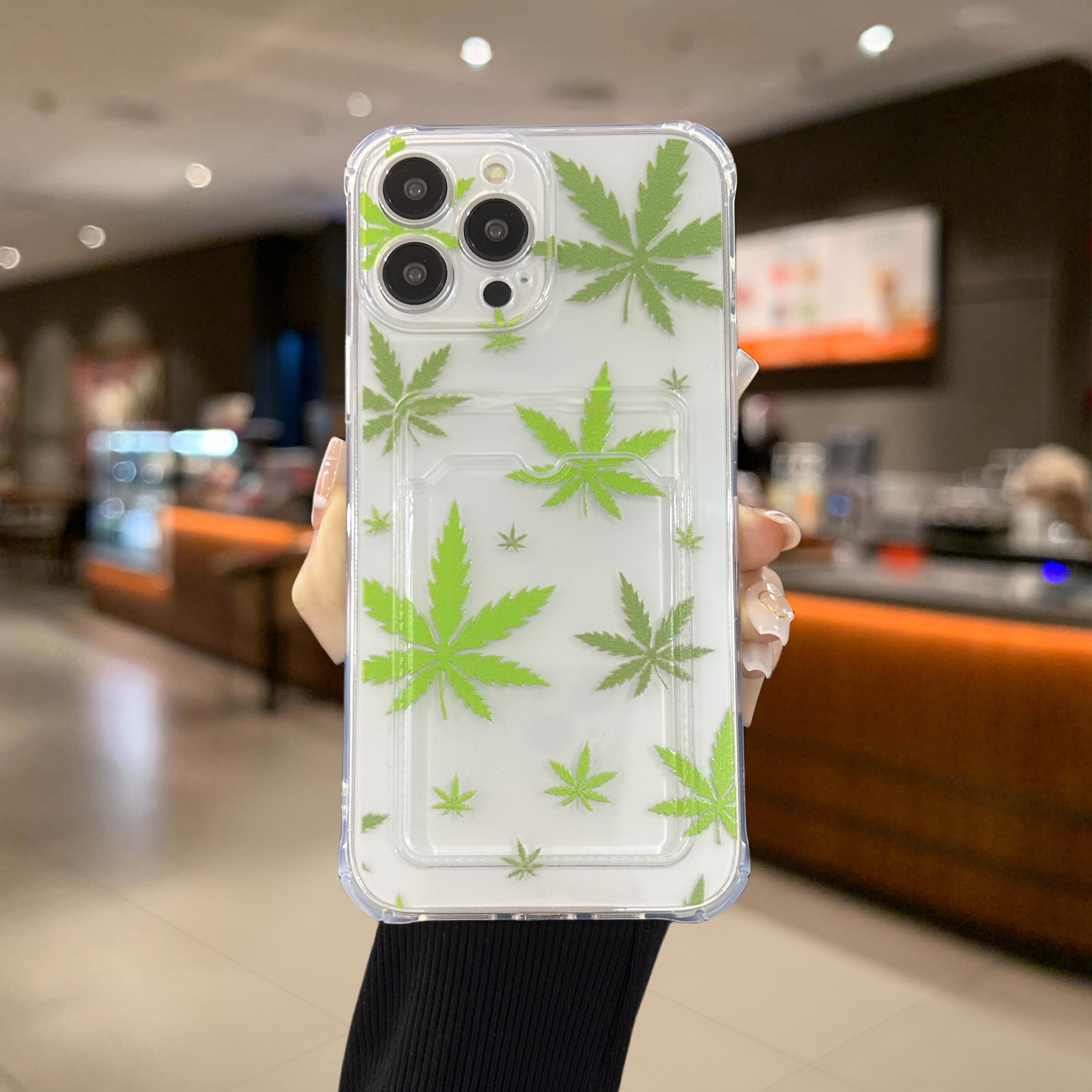 Carcasa de TPU de alta protección con diseño tropical para iPhone 12 Mini