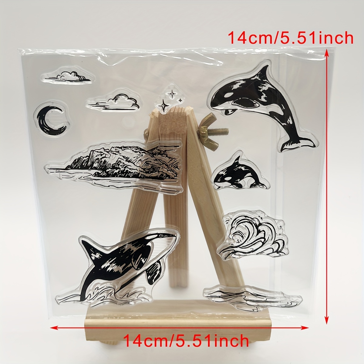 Ocean Fish Silicone Clear Stamp and Die Sets for Card Making, Cutting Dies  Cut S