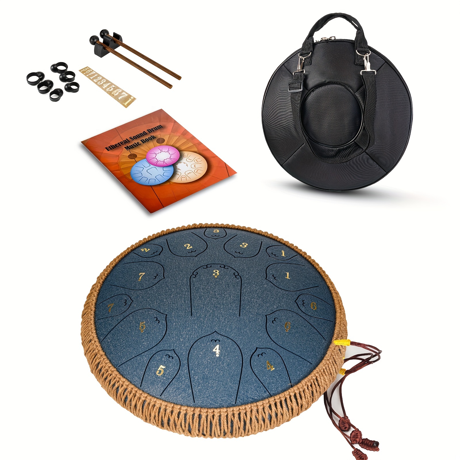 Glucophone Steel Tongue Drum 11 Notes Tone D Key Ethereal - Temu