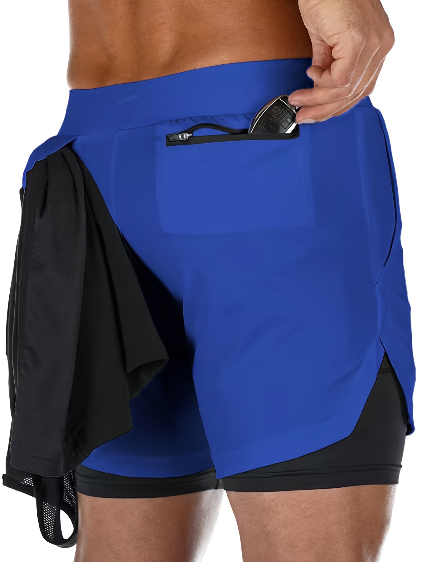 Shorts Capas Correr Ir Gimnasio Bolsillos Hombre Ropa - Temu Mexico