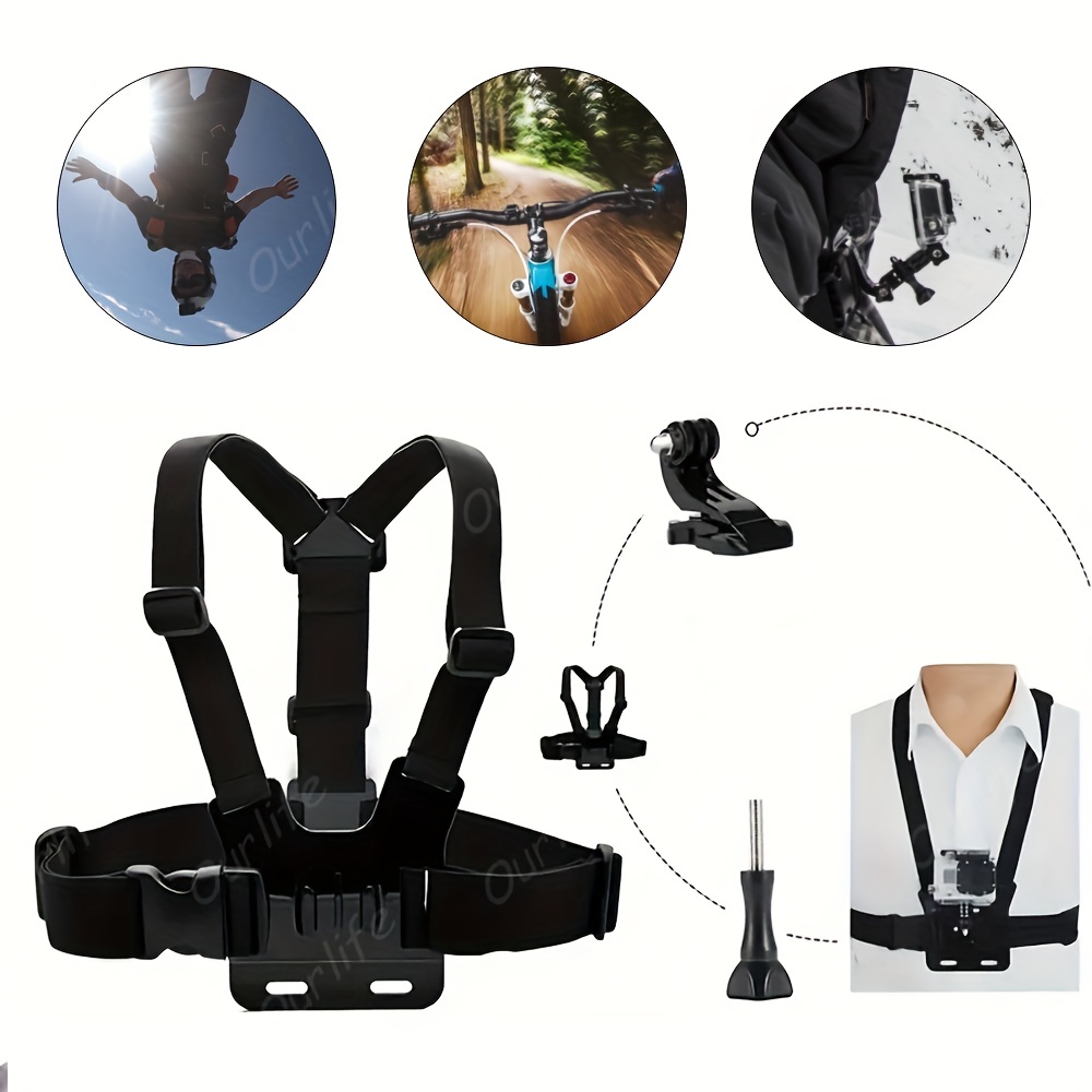 Accessoires pour caméra sport Temium HARNAIS + PERCHE SELFIE