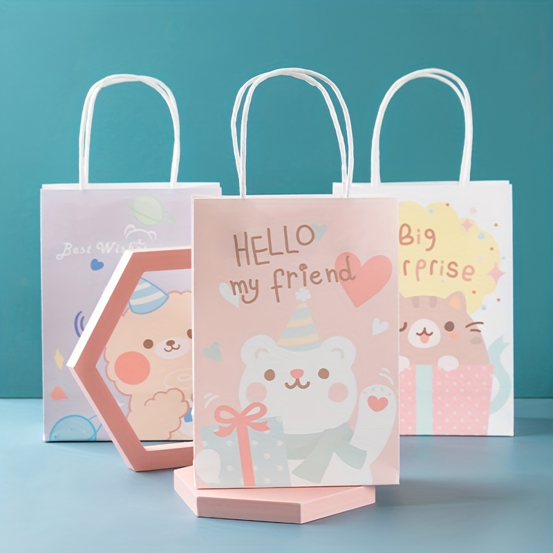 1pc Cartoon Festival Gift Paper Bag Cute Snack Bag For