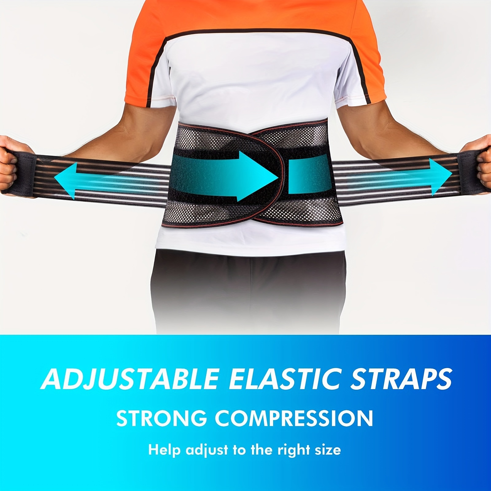 Adjustable Breathable Shock-Absorption Steel Plate Waist Training Belt  Steel Support Belt Gym Accessories