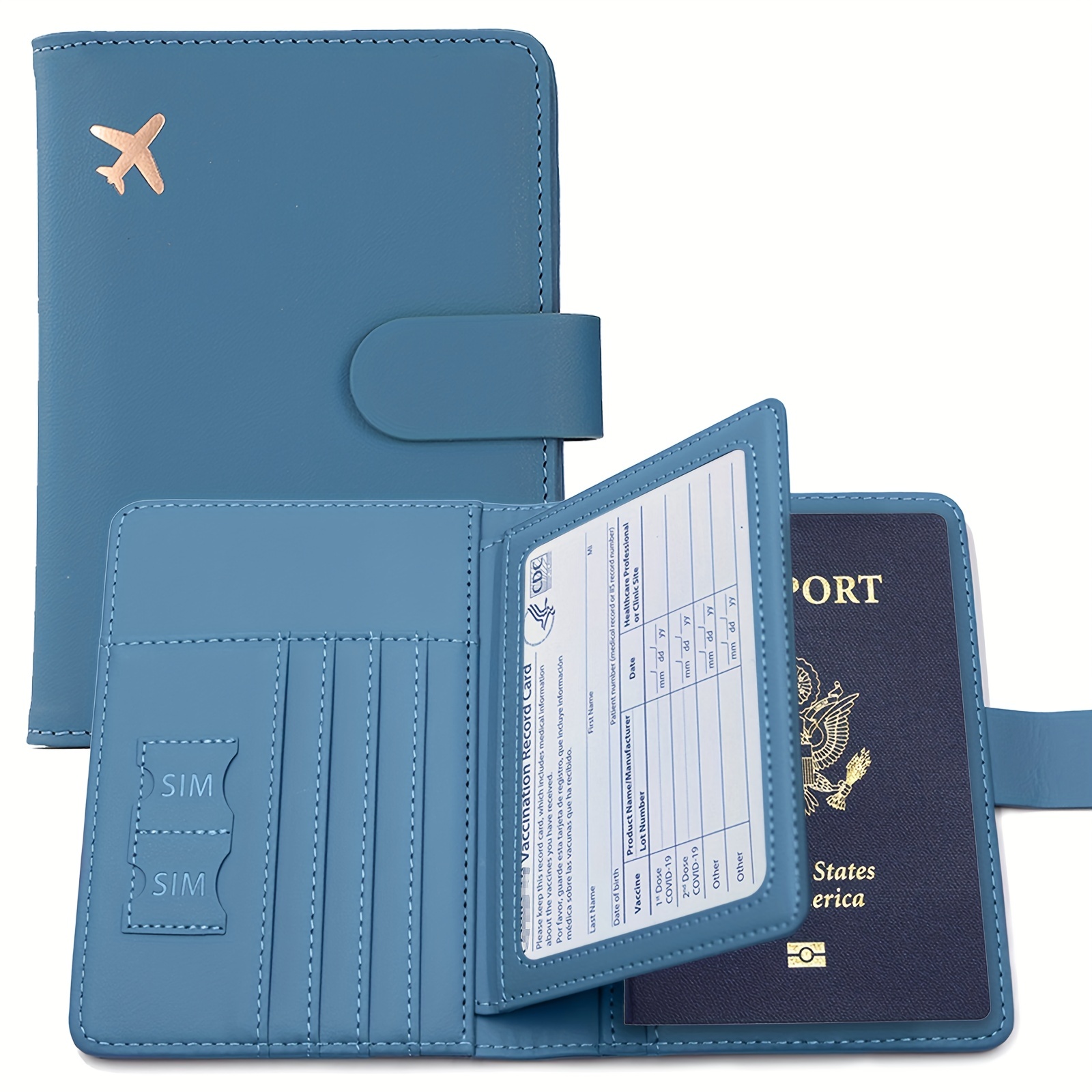 Passport Holder Bag Men Women Passport Holder Card Slots - Temu