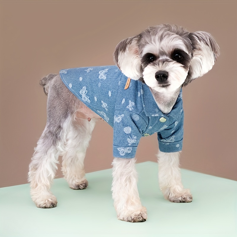 Denim Dog Dress Dog Shirt Small Dog Clothes Cat Clothes Puppy 