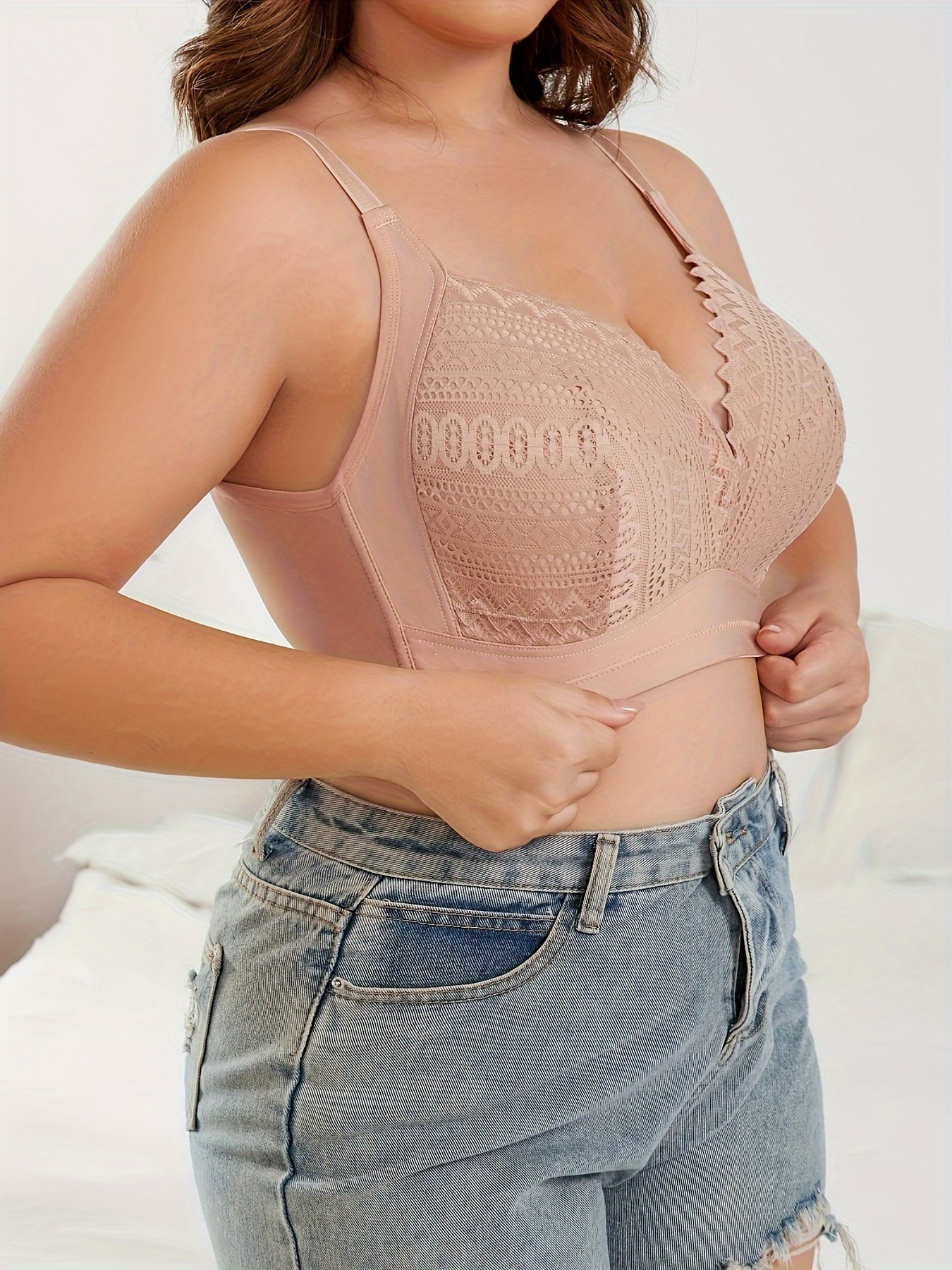 Jerrinut Seamless Push Up Bra For Women Plus Size M XXXL Front Lace Zippers  Bralette BH Brassiere From Maoxuewang, $12.19