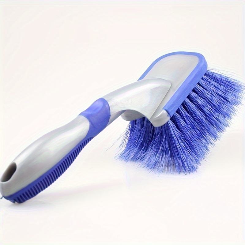 Car Tire Brush Blue And Black Soft Bristles Double Twisted - Temu