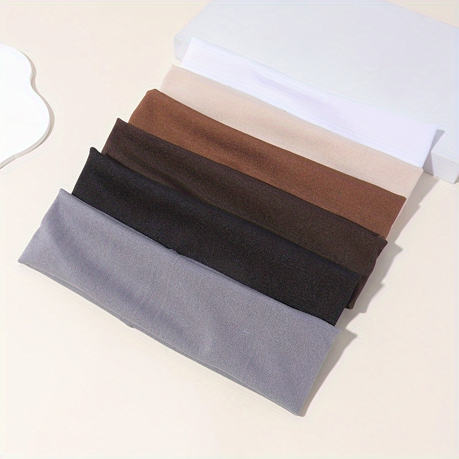 

6pcs/set Elastic Sweat Absorbent Head Band Simple Style Hair Band Stylish Hairdressing Accessories
