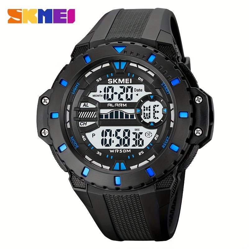 Orologio Digitale Uomo 50m Impermeabile Orologio Sportivo Quadrante Nero Orologio  Led Sveglia / Cronometro / Formato 12/24 Ore Uomo, Scelta Ideale Regali -  Gioielli E Accessori - Temu Italy