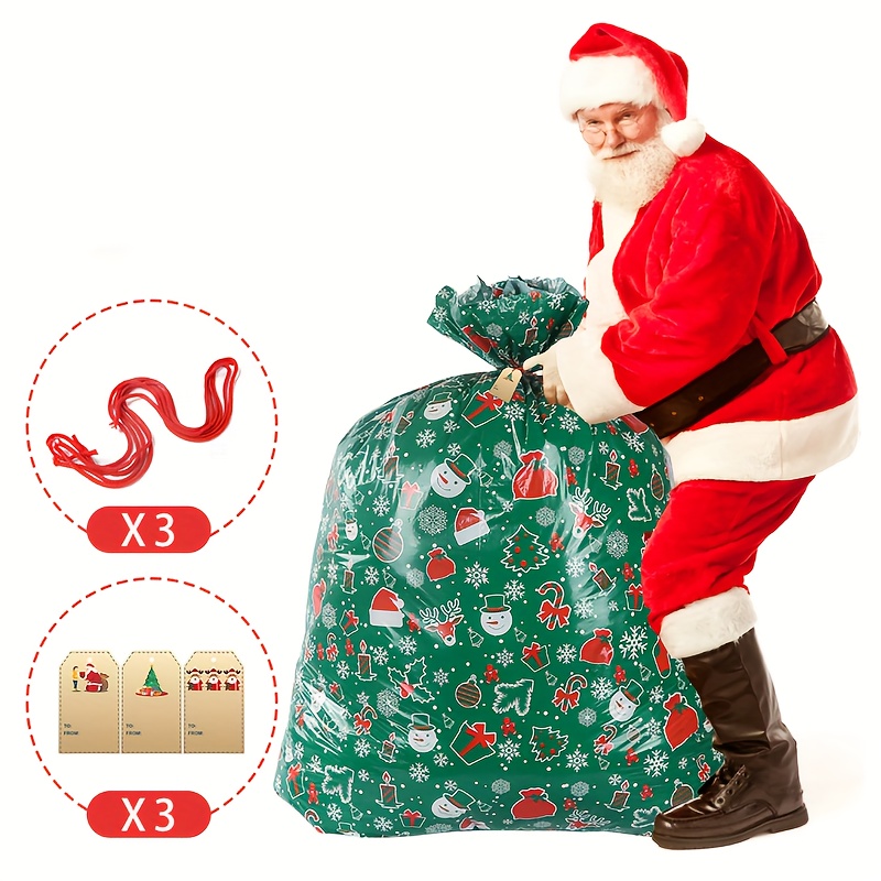 3 Bags Extra Large Christmas Gift Bag Oversized Holiday - Temu