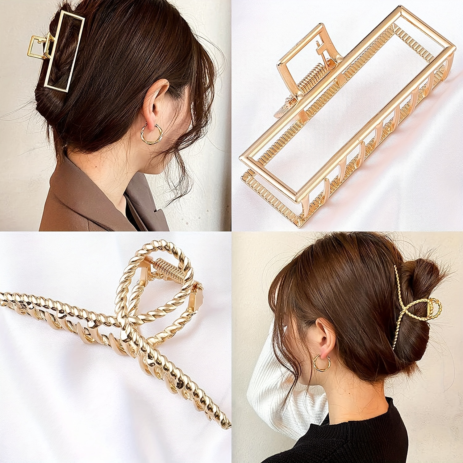 3Pcs Small Hair Claw Set Geometric Hairpins Mini Hair Clips DIY Hair  Accessories