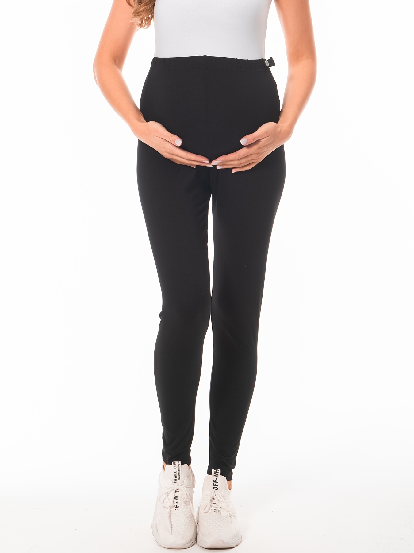 Maternity Women's Elastic Leggings Thick Fleece Thermal Yoga