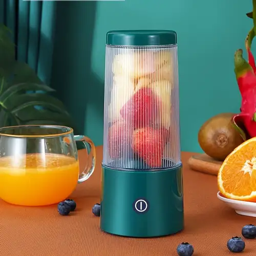  Portable Blender for Shakes and Smoothies Personal Small Drink  Electric Blender Cup USB Rechargeable 380ml(13oz) and 6 Blades Shake Mixer  Tarvel Mini Fresh Juice Blender Bottle with a Straw (white): Home