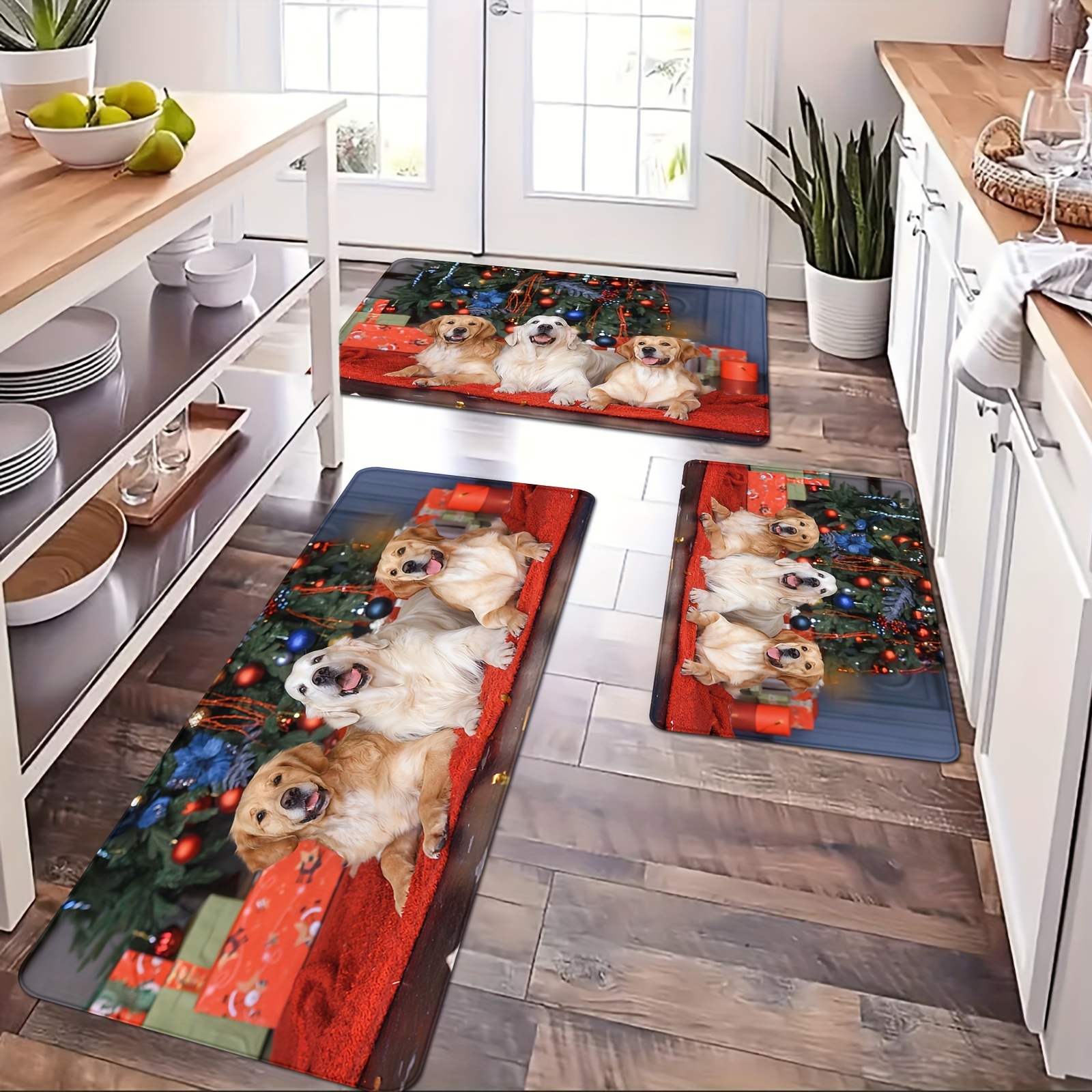  Alfombra roja de Navidad de 2 x 3 pies, moderna para sala de  estar y dormitorio, alfombra de cocina, tapete de baño para porche  delantero, tapete de pasillo, alce de Navidad