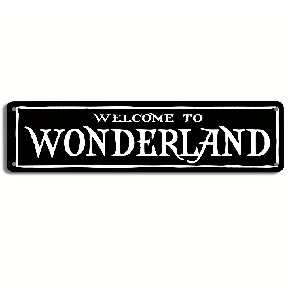 Alice And Wonderland Wood Sign Alice In Wonderland Decor - Temu