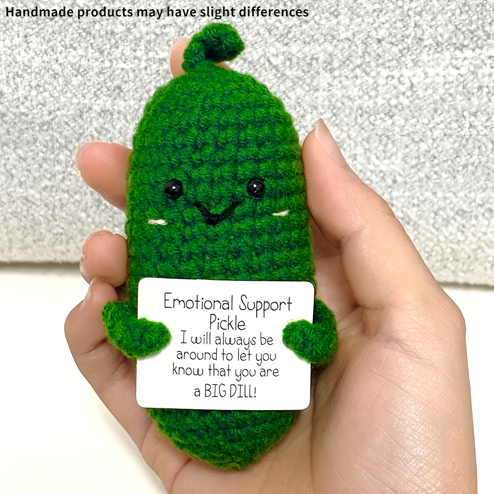 Mini Handmade Cucumber with Card Knitted Avocado Toy Creative Inspirational  Crochet Dolls Birthday Gifts for Friends
