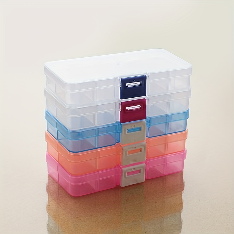 Large Plastic Storage Organizer Box Adjustable Dividers - Temu